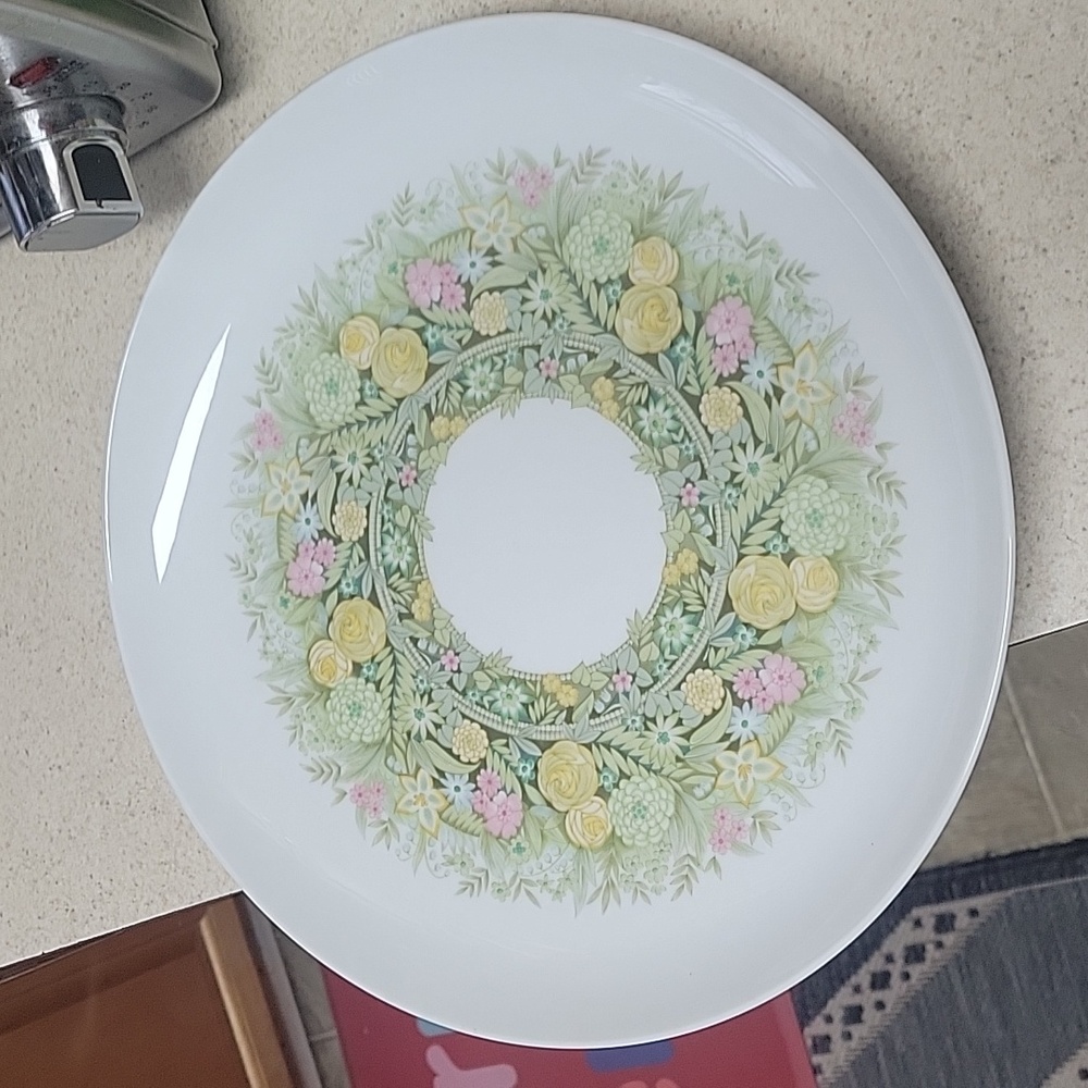 Floral Serving Platter Noritake "Bimini"EUC,Gorgeous